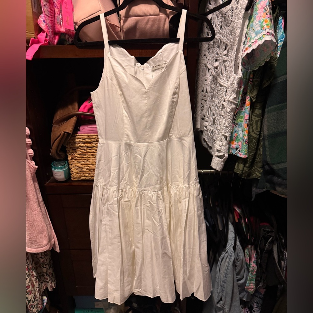 Trina Turk Bask tiered fit & flare dress